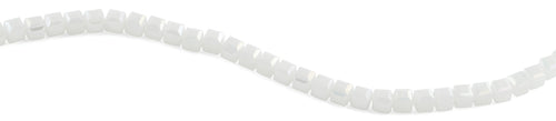 8x8mm White Square Faceted Crystal Beads