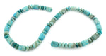 9mm Tube & Rondelle Dyed Turquoise Jasper Gem Stone Beads