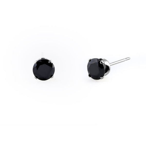 Copy of 0.5 Ct Sterling Silver Black CZ Stud Earrings 4mm