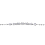 Sterling Silver Elegant Clear CZ Bracelet