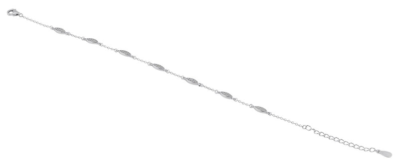 Sterling Silver Marquise CZ Bracelet