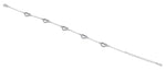 Sterling Silver Clear CZ Heart Charm Bracelet