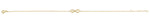 Solid 14K Yellow Gold CZ Infinity Bracelet