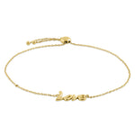 Solid 14K Yellow Gold "Love" Bracelet