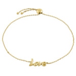 Solid 14K Yellow Gold "Love" Bracelet