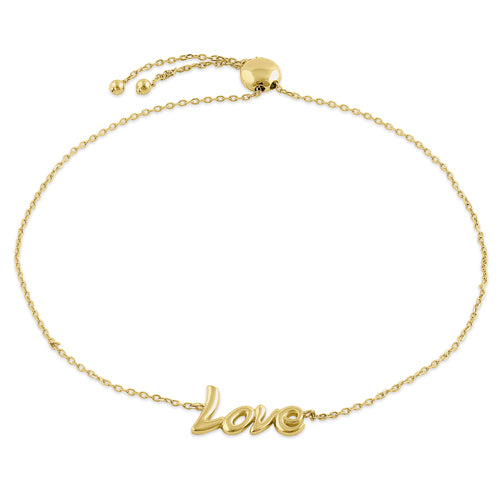 Solid 14K Yellow Gold "Love" Bracelet