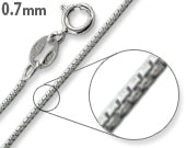 Sterling Silver Box Chain 0.7mm