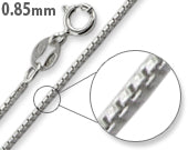 Sterling Silver Box Chain 0.85mm