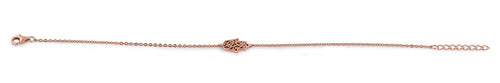 Sterling Silver Rose Gold Plated Hamsa Bracelet