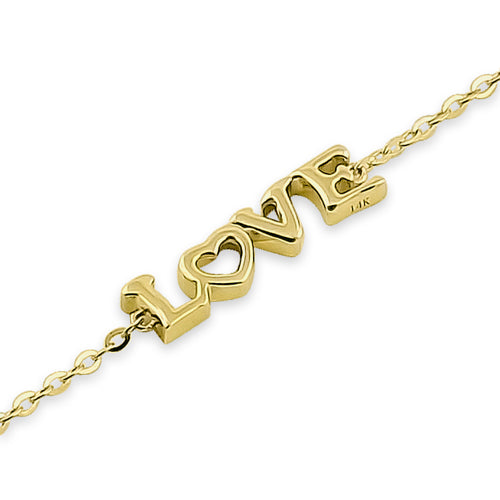 Solid 14K Yellow Gold Love Bracelet