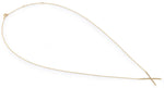 Solid 14K Yellow Gold CZ X Necklace