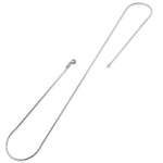 Rhodium Sterling Silver Cardano D/C Chain 0.6MM