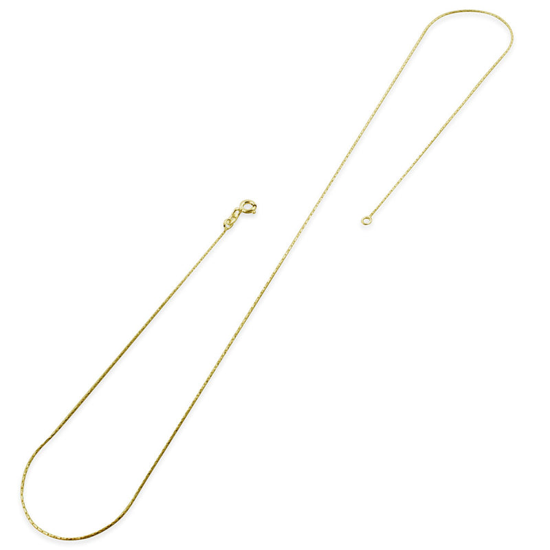 14K Gold Plated Sterling Silver Cardano D/C Chain 0.6MM