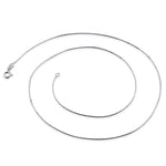 Rhodium Sterling Silver Cardano D/C Chain 0.6MM