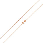 14K Rose Gold Plated Sterling Silver Cardano D/C Chain 0.6MM