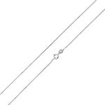 Rhodium Sterling Silver Cardano D/C Chain 0.6MM