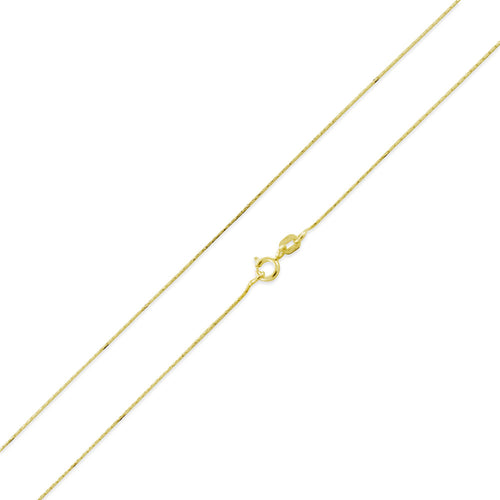 14K Gold Plated Sterling Silver Cardano D/C Chain 0.6MM