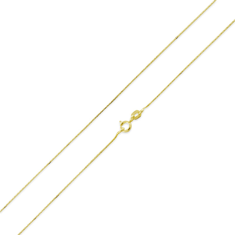 14K Gold Plated Sterling Silver Cardano D/C Chain 0.6MM