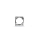Sterling Silver 4.5mm Letter E Cube Pendant