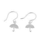 Sterling Silver Dangling Umbrella Earrings