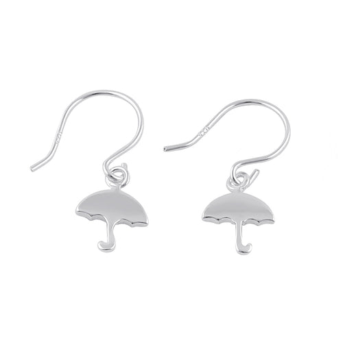 Sterling Silver Dangling Umbrella Earrings