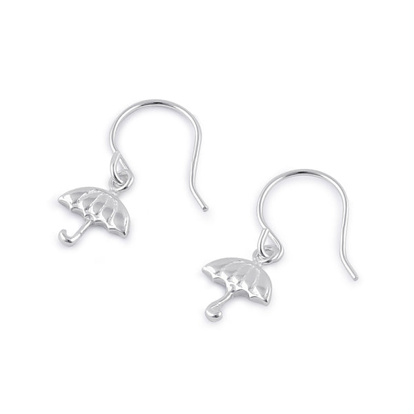 Sterling Silver Dangling Umbrella Earrings
