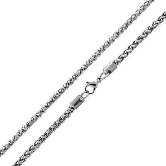 Stainless Steel 15" Spiga Chain Necklace 5.0 MM