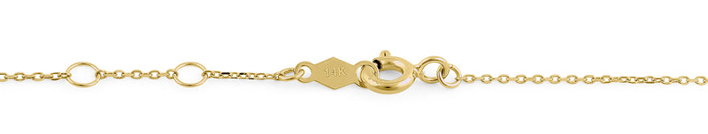Solid 14K Yellow Gold Cross Diamond Bracelet