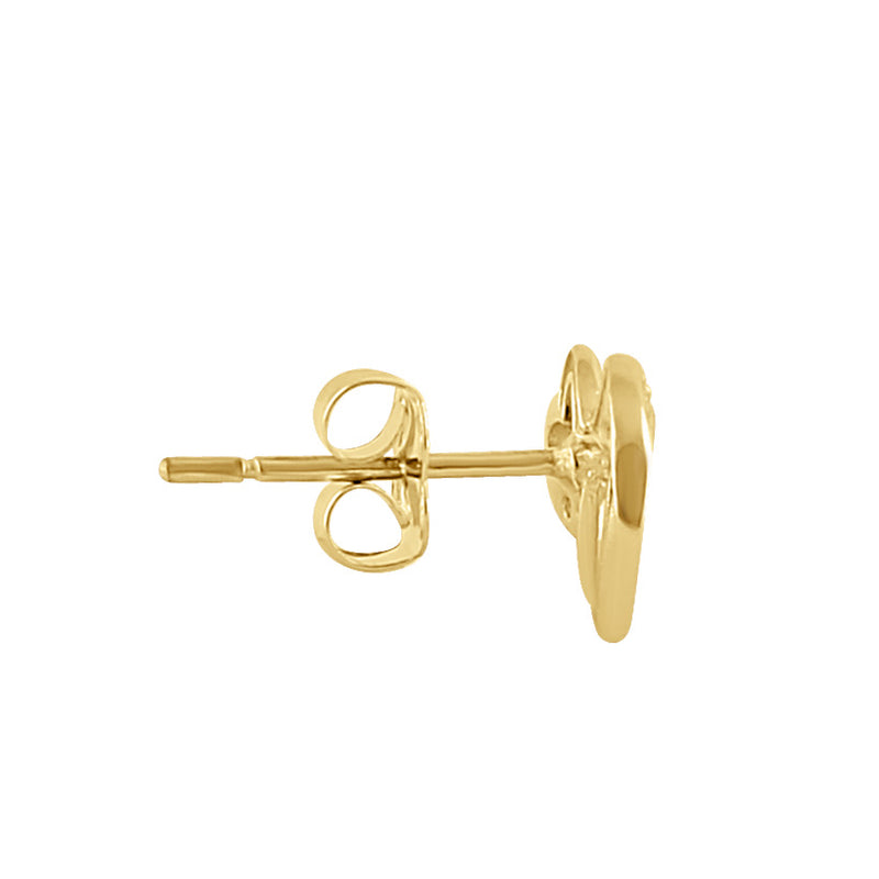 Solid 14K Gold Infinite Love Diamond Earrings