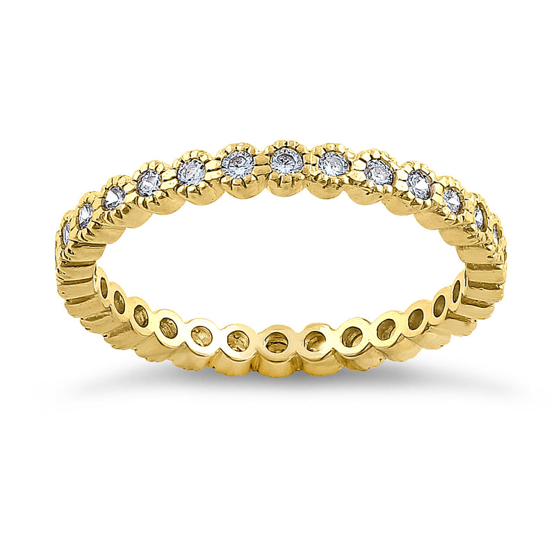 Solid 14K Yellow Gold Eternity Round 0.52 ct. Diamond Band