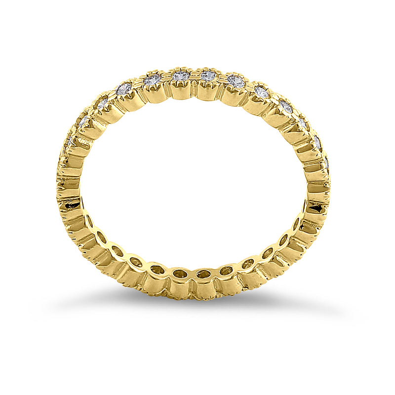 Solid 14K Yellow Gold Eternity Round 0.52 ct. Diamond Band