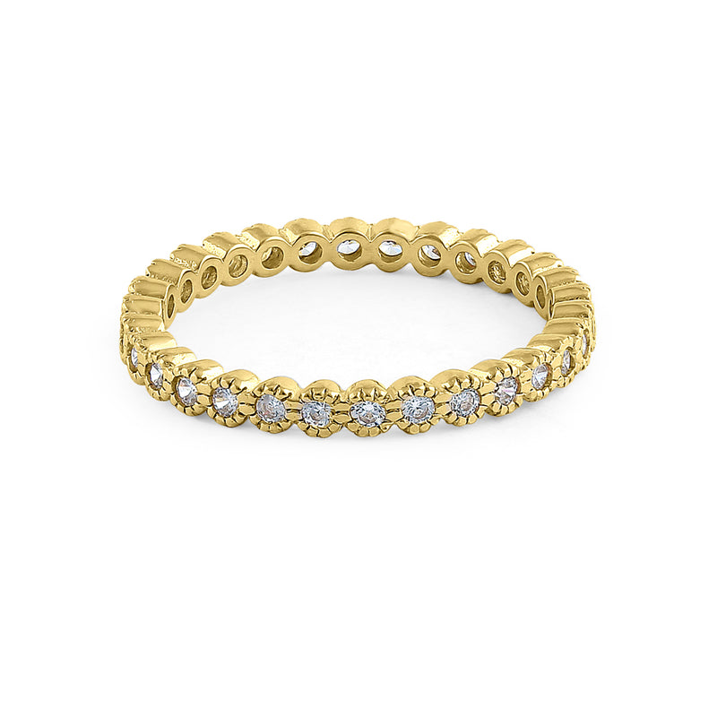 Solid 14K Yellow Gold Eternity Round 0.52 ct. Diamond Band