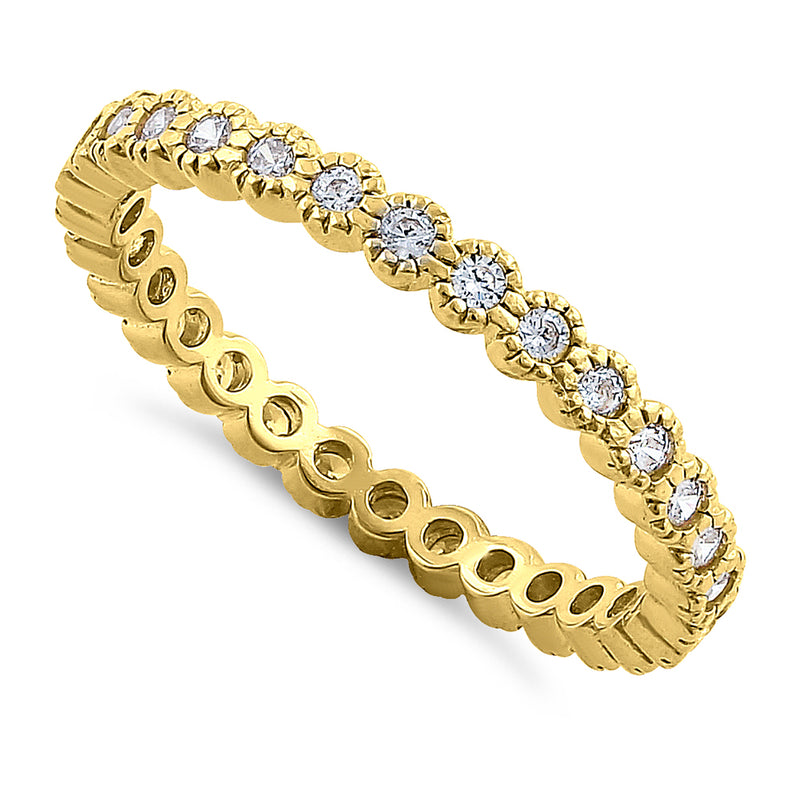 Solid 14K Yellow Gold Eternity Round 0.52 ct. Diamond Band