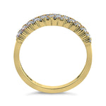 Solid 14K Yellow Gold Cluster 0.37 ct. Diamond Ring