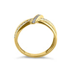 Solid 14K Yellow Gold Twist 0.47 ct. Diamond Ring