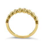 Solid 14K Yellow Gold Cluster Bubble 0.23 ct. Diamond Ring
