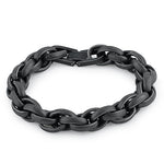 Black Stainless Steel Chain Link Bracelet