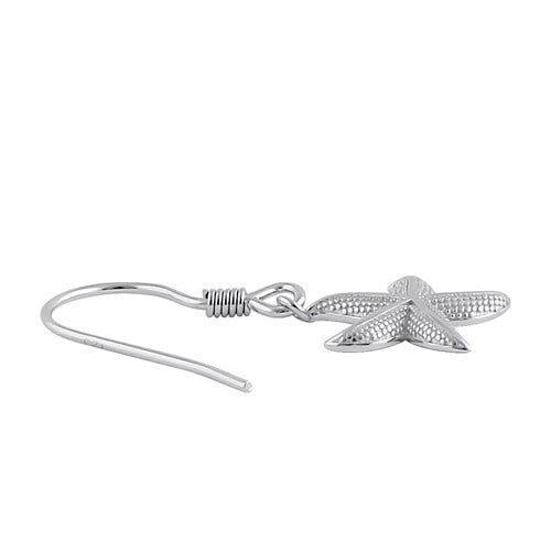 Sterling Silver Starfish Hook Earrings