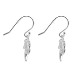 Sterling Silver Mother of Pearl Palm Tree Dangle Earrings