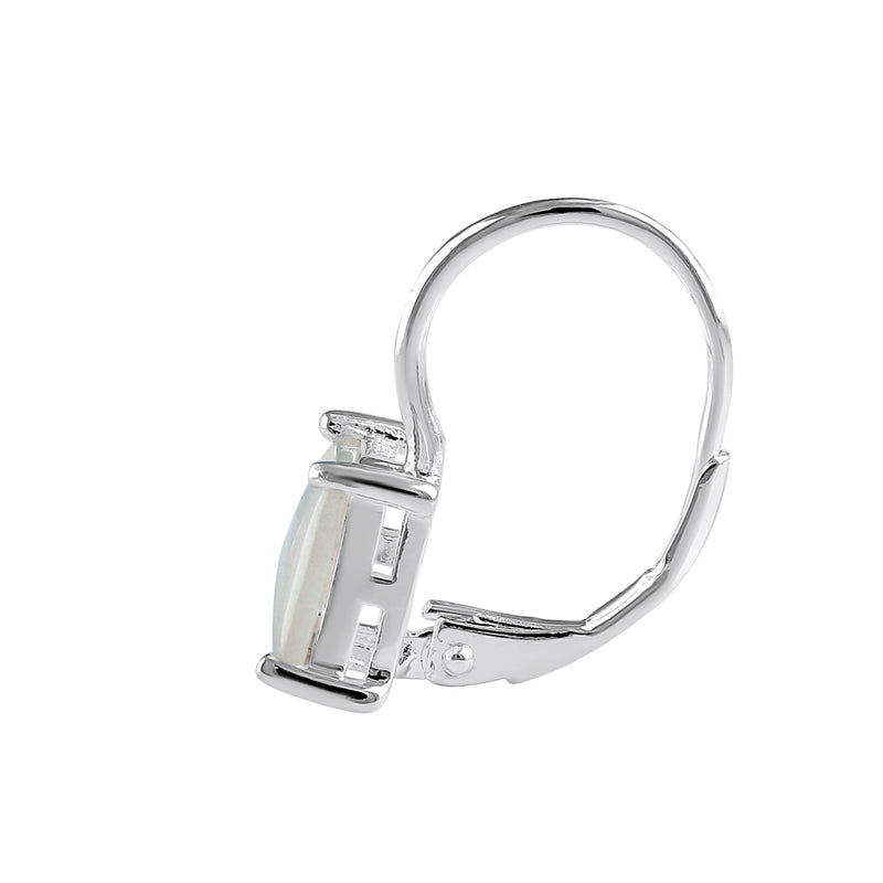 Sterling Silver Elegant Mother of Pearl Square Earrings
