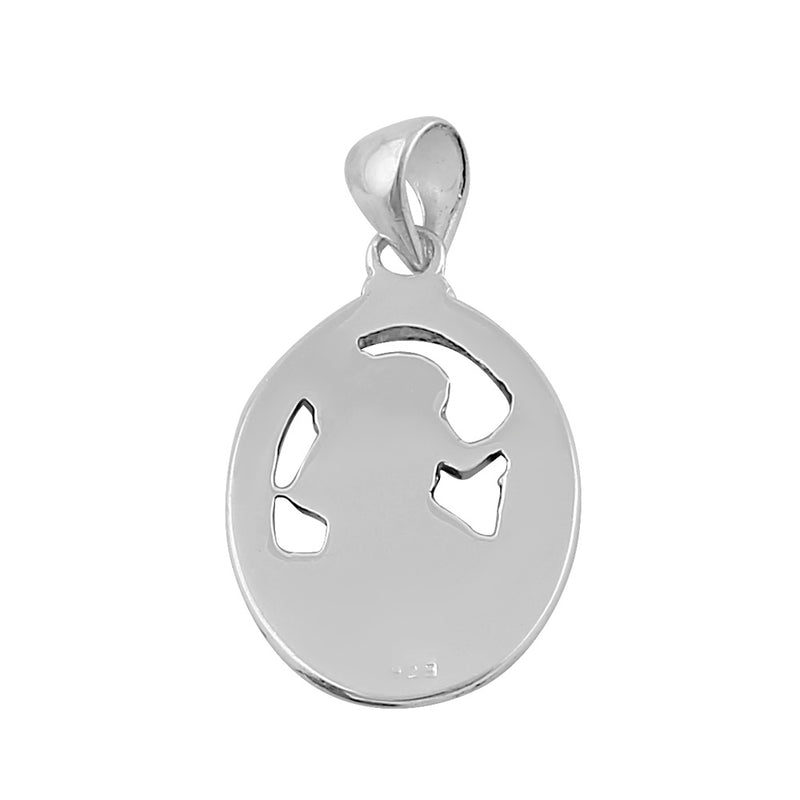 Sterling Silver St. Christopher Oval Pendant