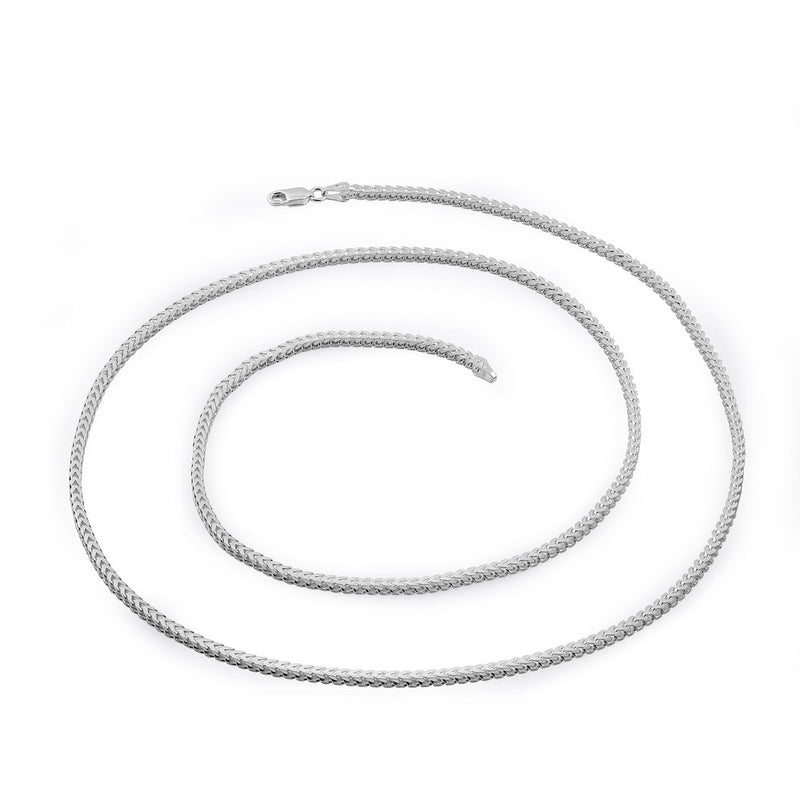 Sterling Silver Franco Chain Necklace 2.6mm