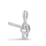 Sterling Silver Music Note Earrings