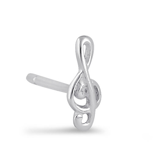Sterling Silver Music Note Earrings