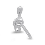 Sterling Silver Music Note Earrings