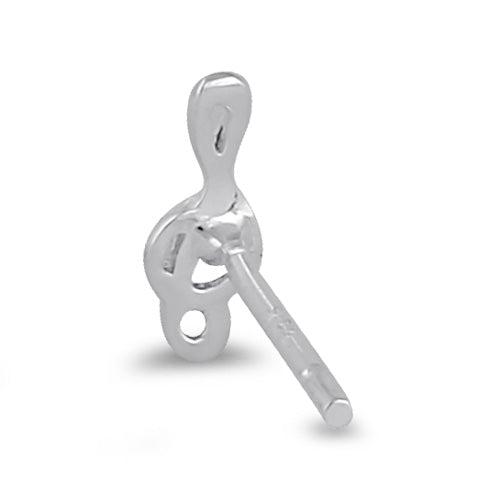 Sterling Silver Music Note Earrings
