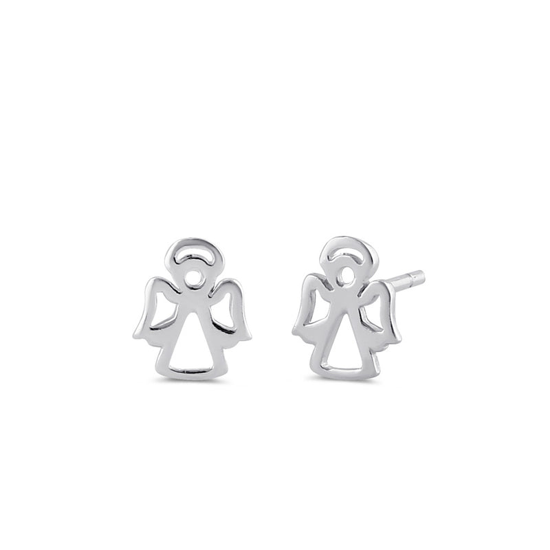 Sterling Silver Angel Stud Earrings