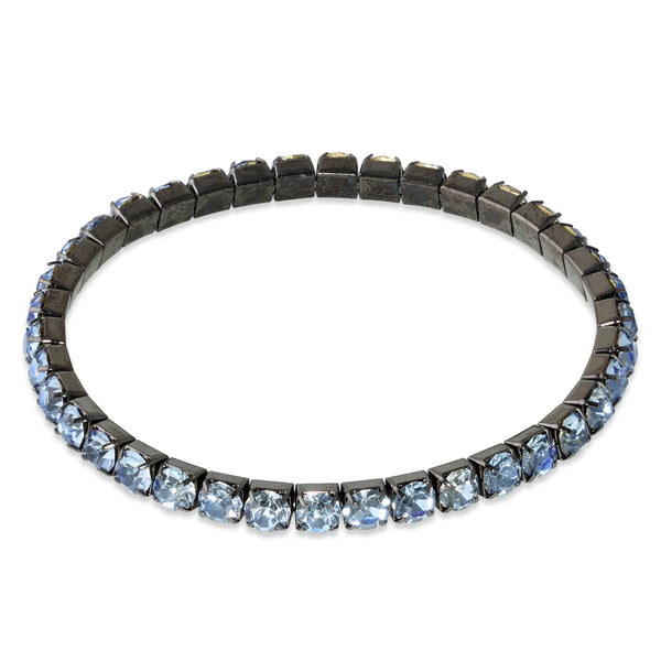 Tanzanite Glass Elastic Tennis Bracelet