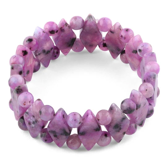 Princess Style Purple Quartz Gemstone Bracelet