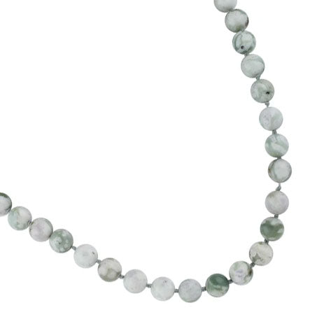 32" 8mm Peace Stone Round Gemstone Bead Necklace